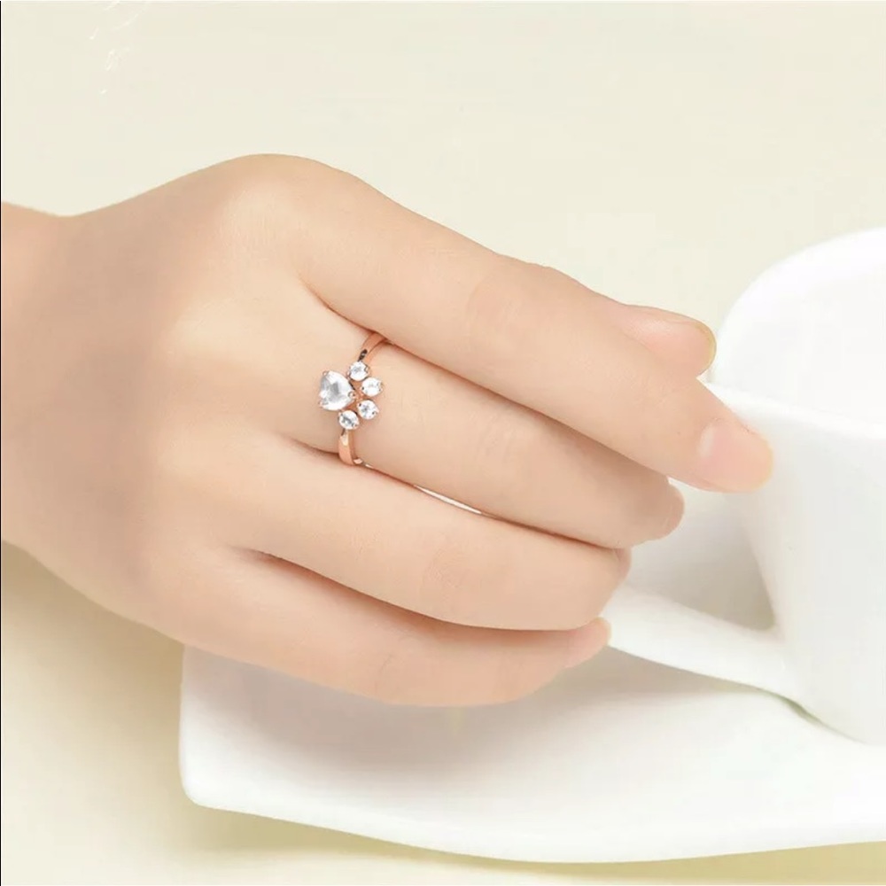 Dog/cat paw adjustable ring - Picture 2 of 2
